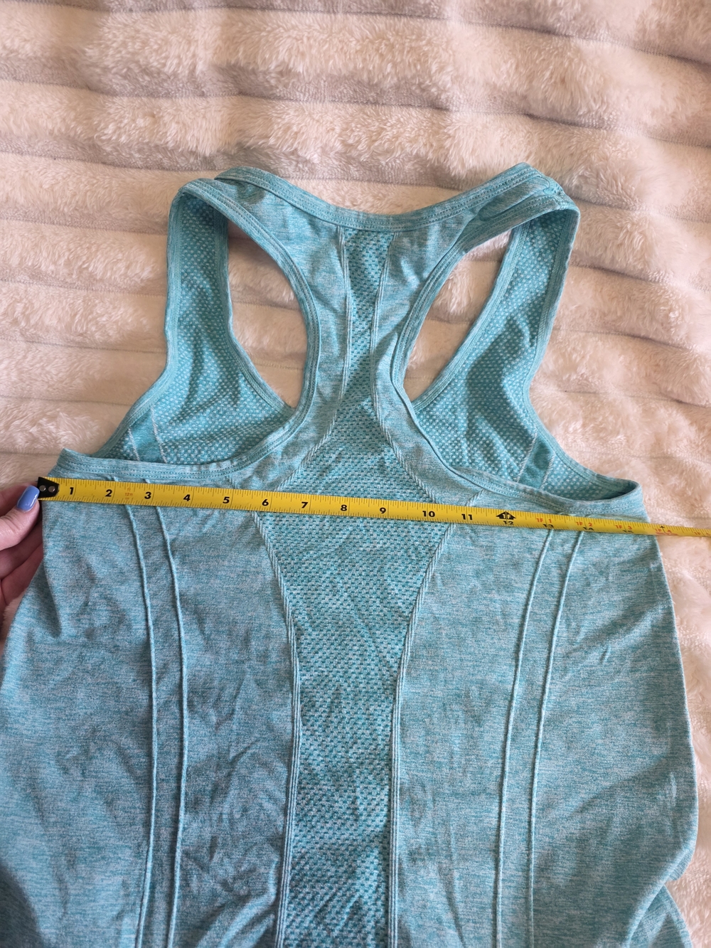 exertek Turquoise Heathered Racerback Tank Top - Picture 4 of 5